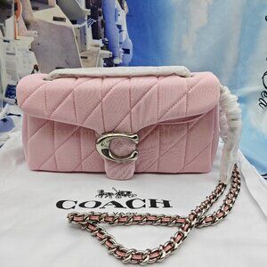 TABBY Coach 26 shoulder bag in quilted coloured denim